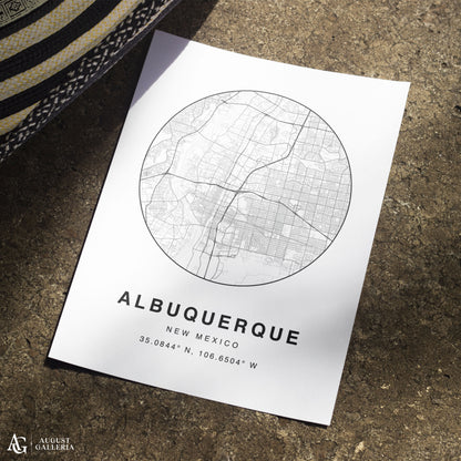 Albuquerque Minimalist Map