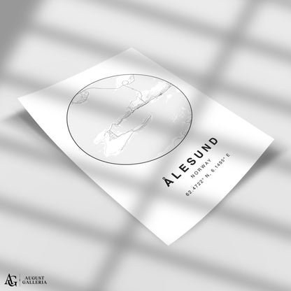 Alesund Minimalist Map