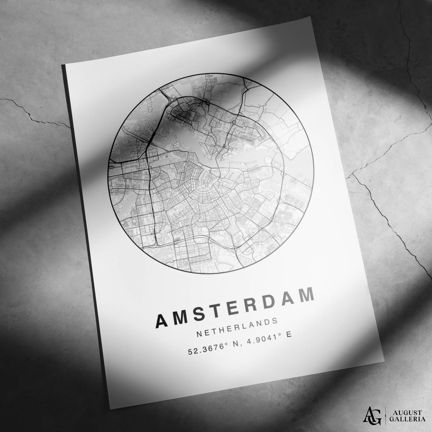 Amsterdam Minimalist Map