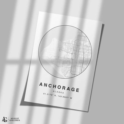 Anchorage Minimalist Map