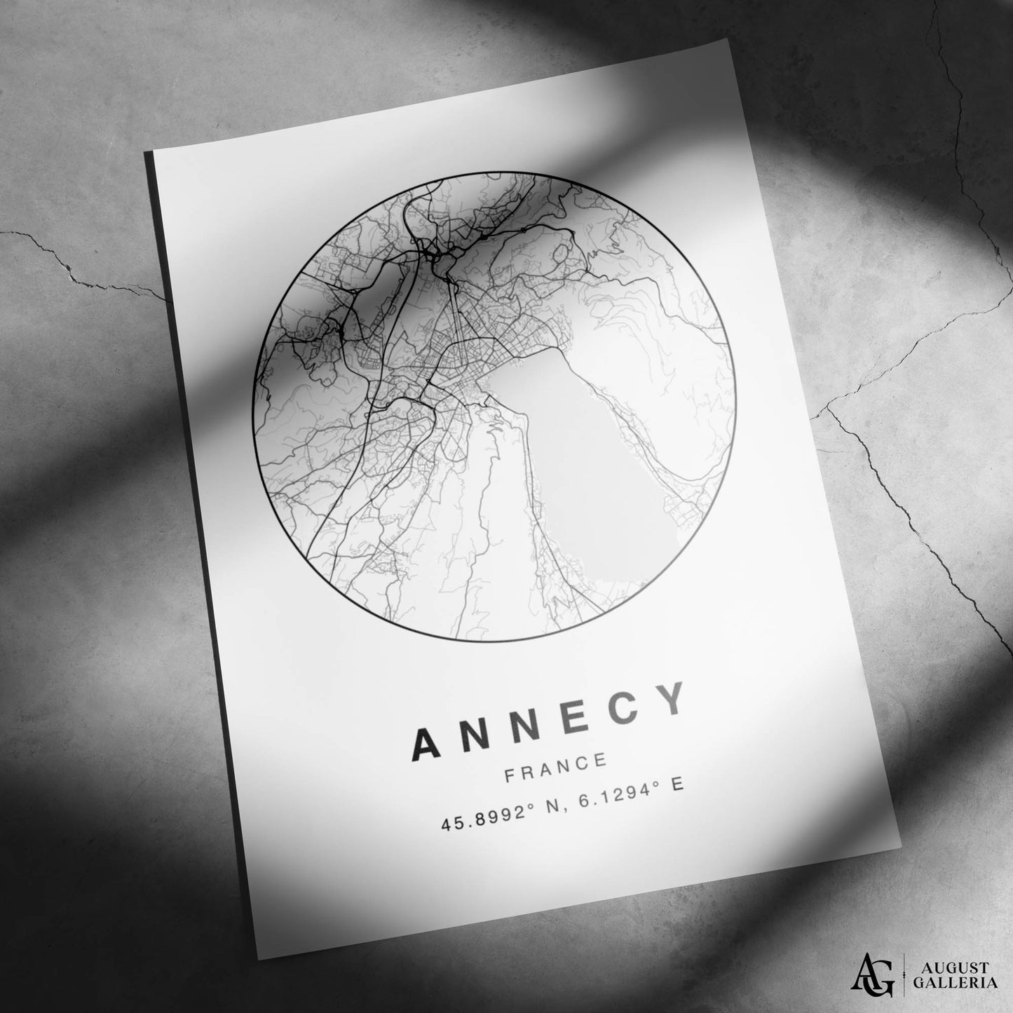 Annecy Minimalist Map