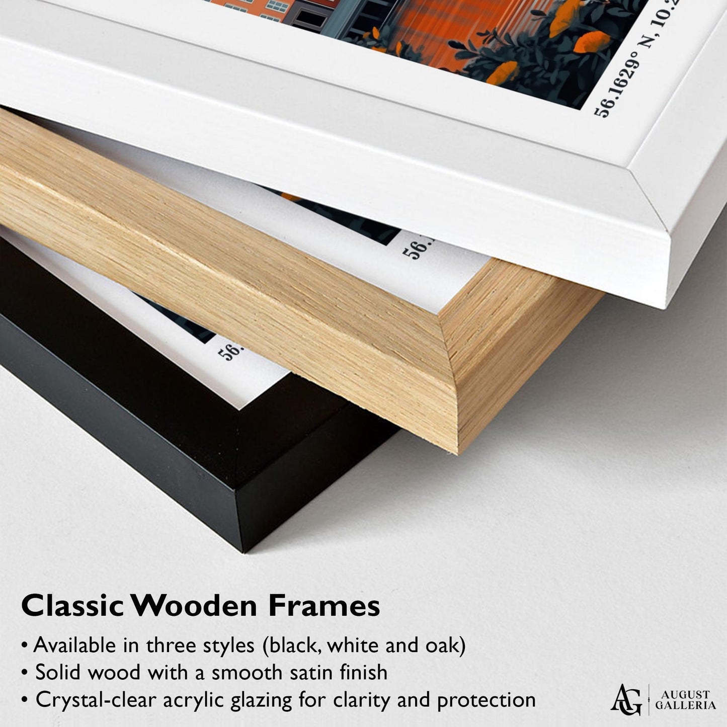 Aarhus Denmark Retro Travel Print