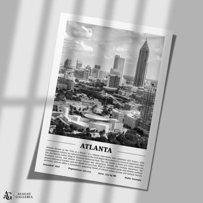 Atlanta Black & White City Print