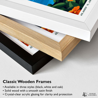 Baku Azerbaijan Retro Travel Print