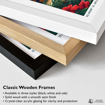 Barbados Caribbean Retro Travel Print