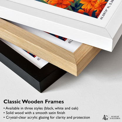 Barcelona Spain Retro Travel Print