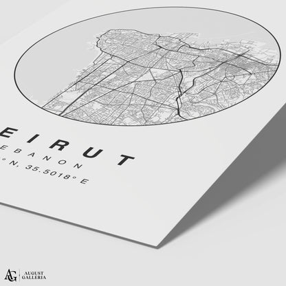 Beirut Minimalist Map
