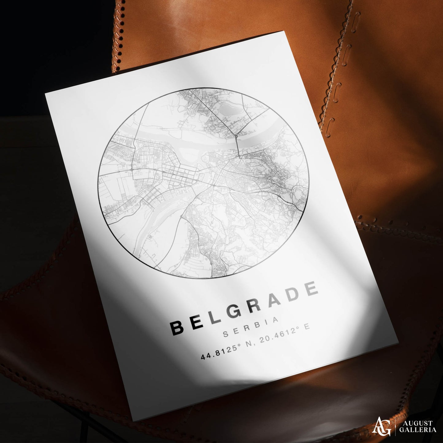 Belgrade Minimalist Map
