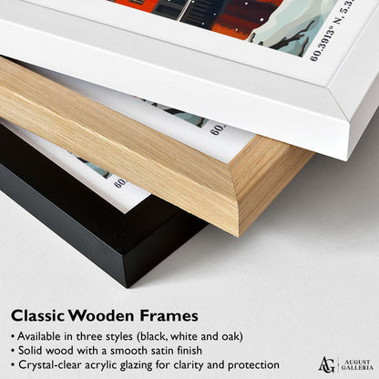 Bergen Norway Retro Travel Print