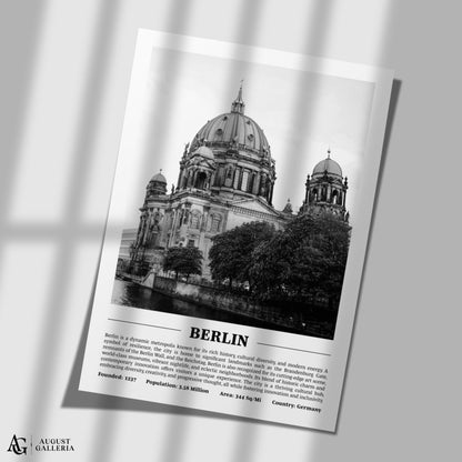 Berlin Black & White City Print