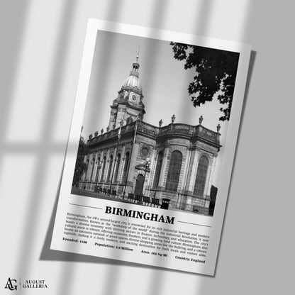 Birmingham Black & White City Print