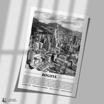 Bogotá Black & White City Print