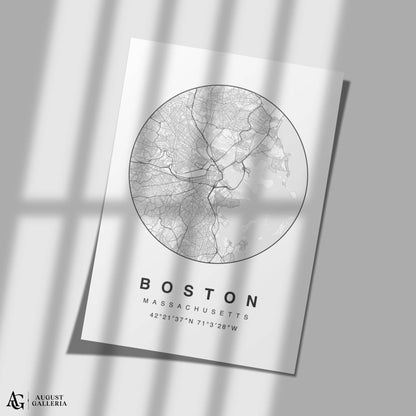 Boston Minimalist Map