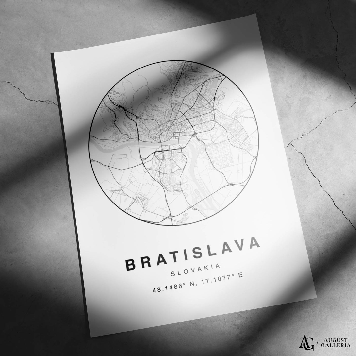 Bratislava Minimalist Map
