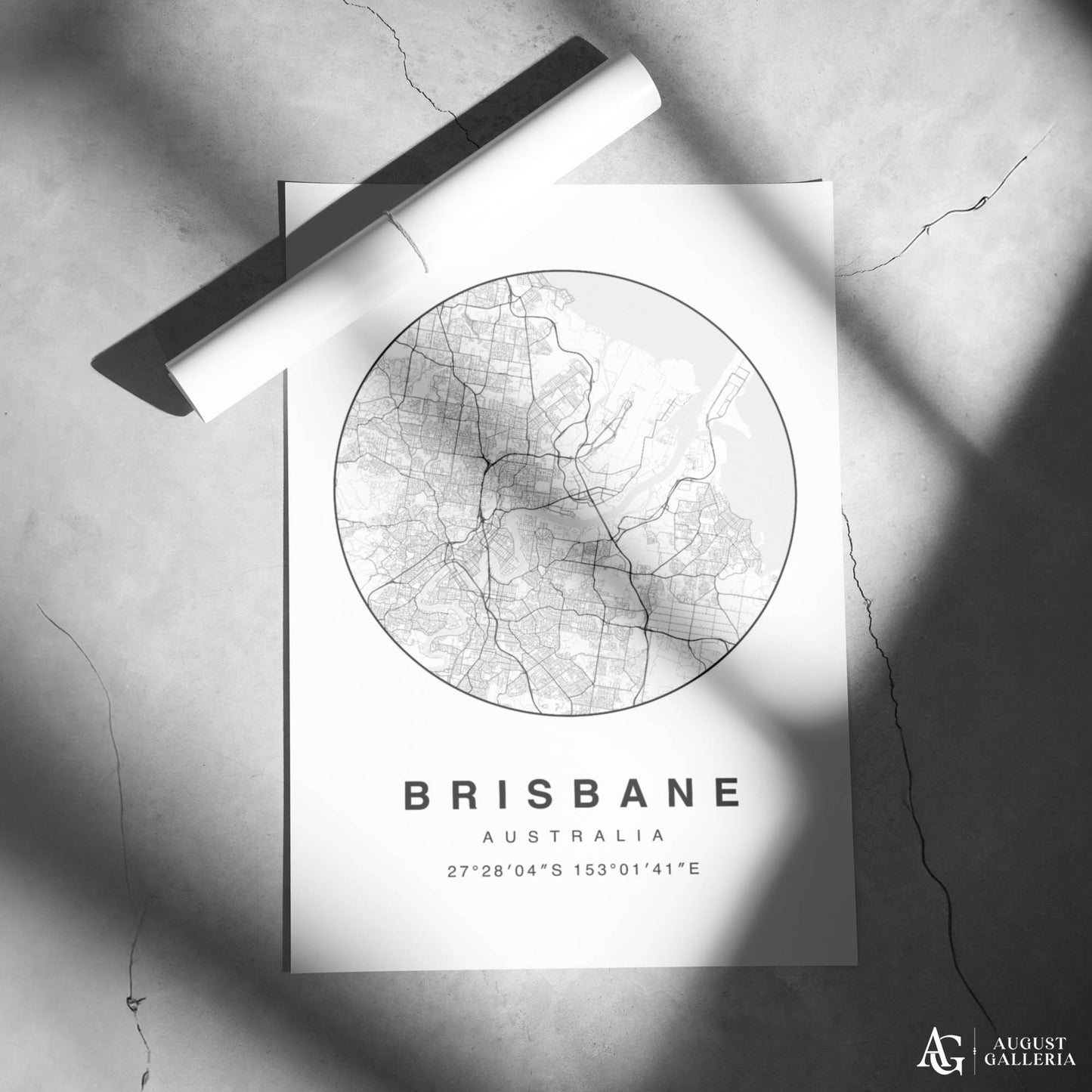 Brisbane Minimalist Map