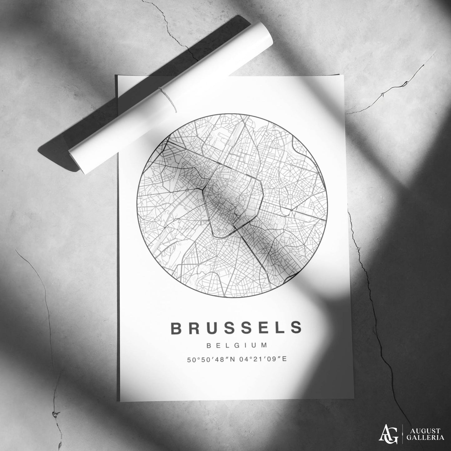 Brussels Minimalist Map