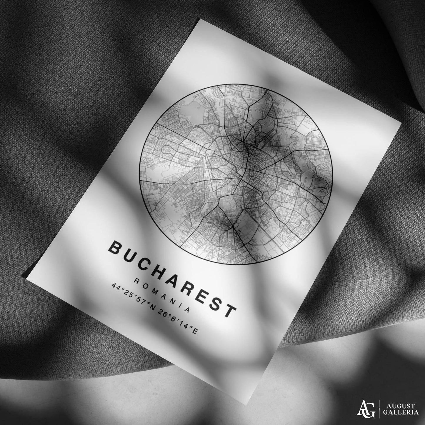 Bucharest Minimalist Map