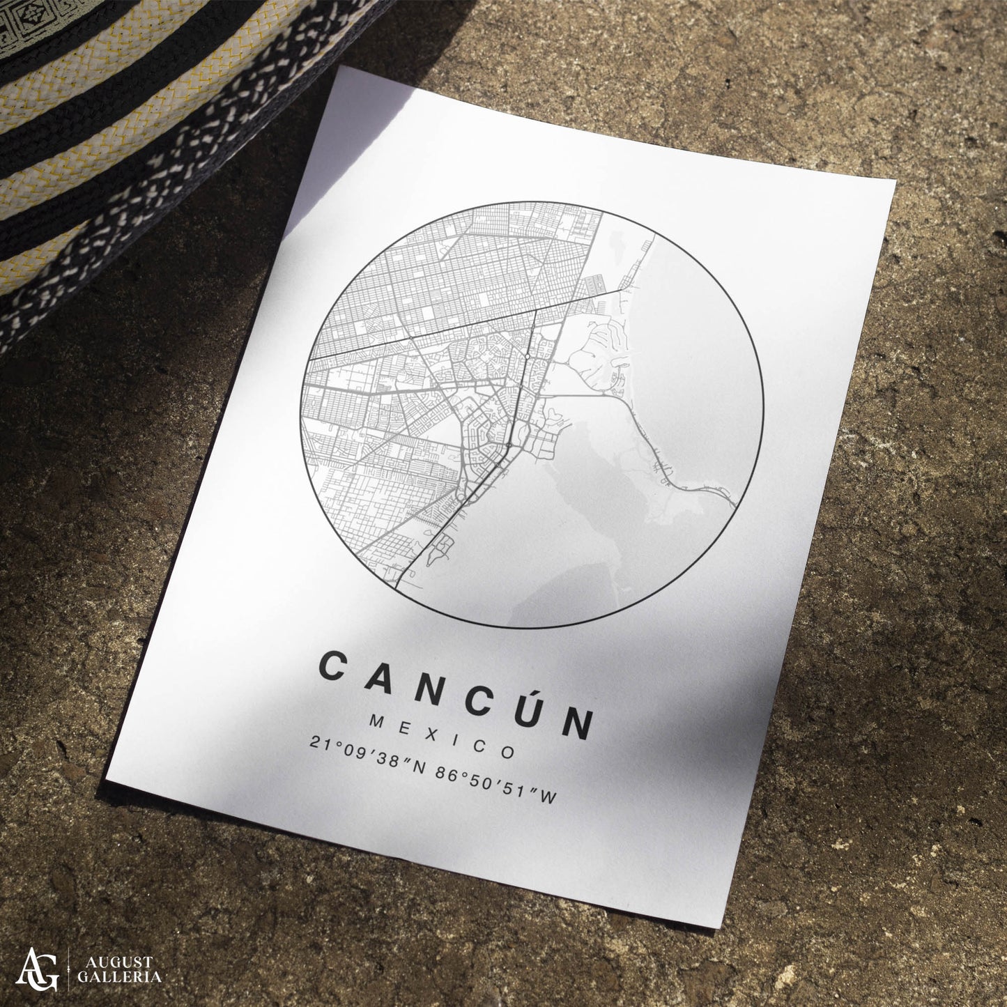 Cancun Minimalist Map