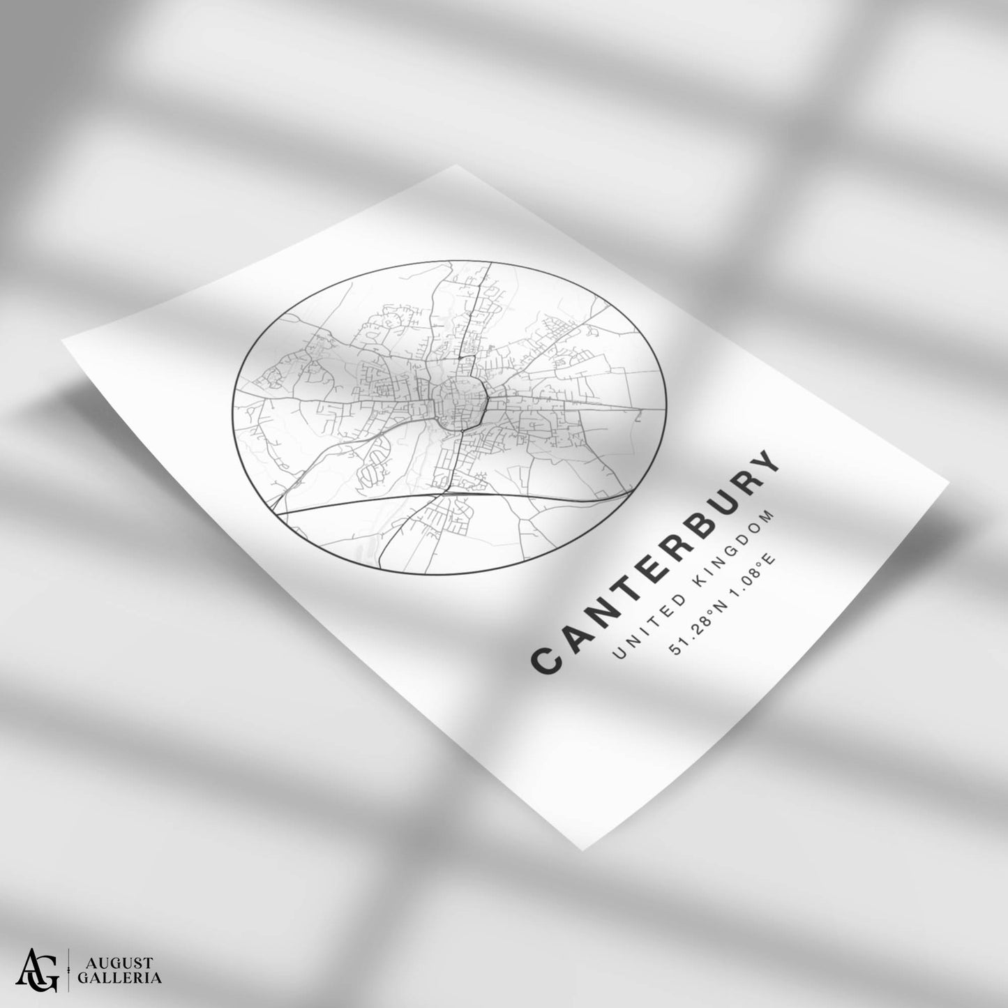 Canterbury Minimalist Map