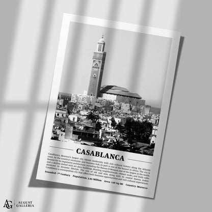 Casablanca Black & White City Print