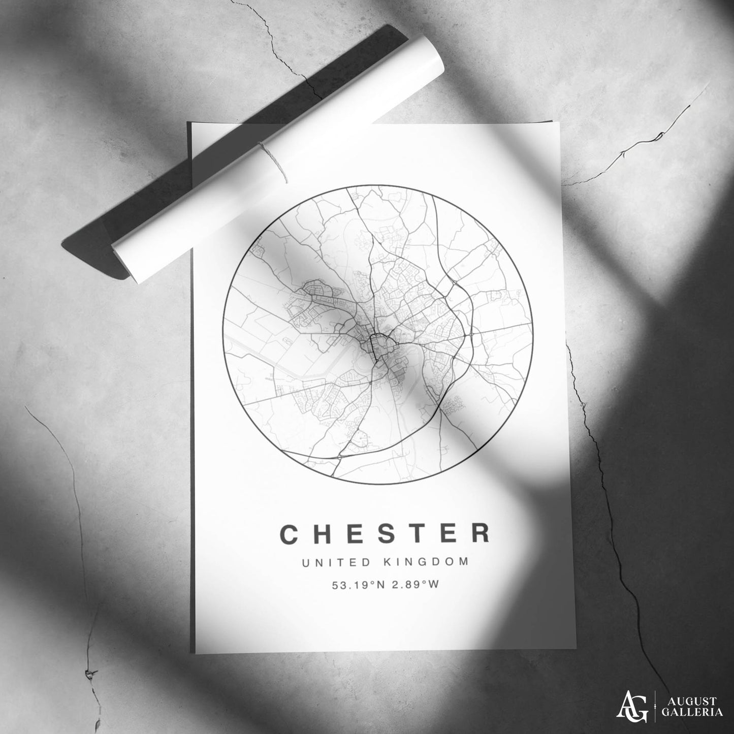 Chester Minimalist Map