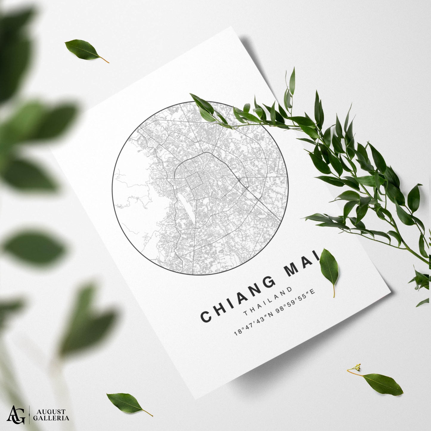 Chiang Mai Minimalist Map