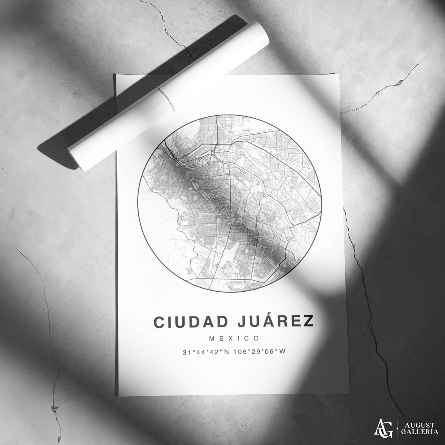 Ciudad Juarez Minimalist Map