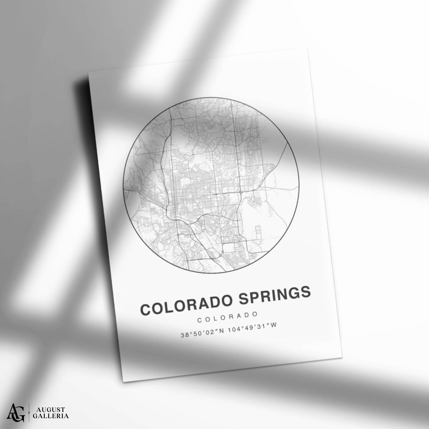 Colorado Springs Minimalist Map