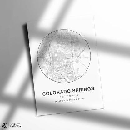 Colorado Springs Minimalist Map