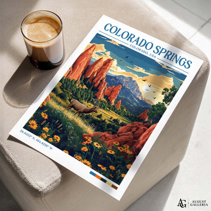 Colorado Springs Retro Travel Print