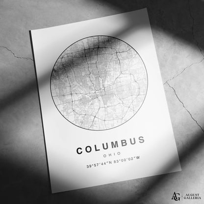 Columbus Minimalist Map