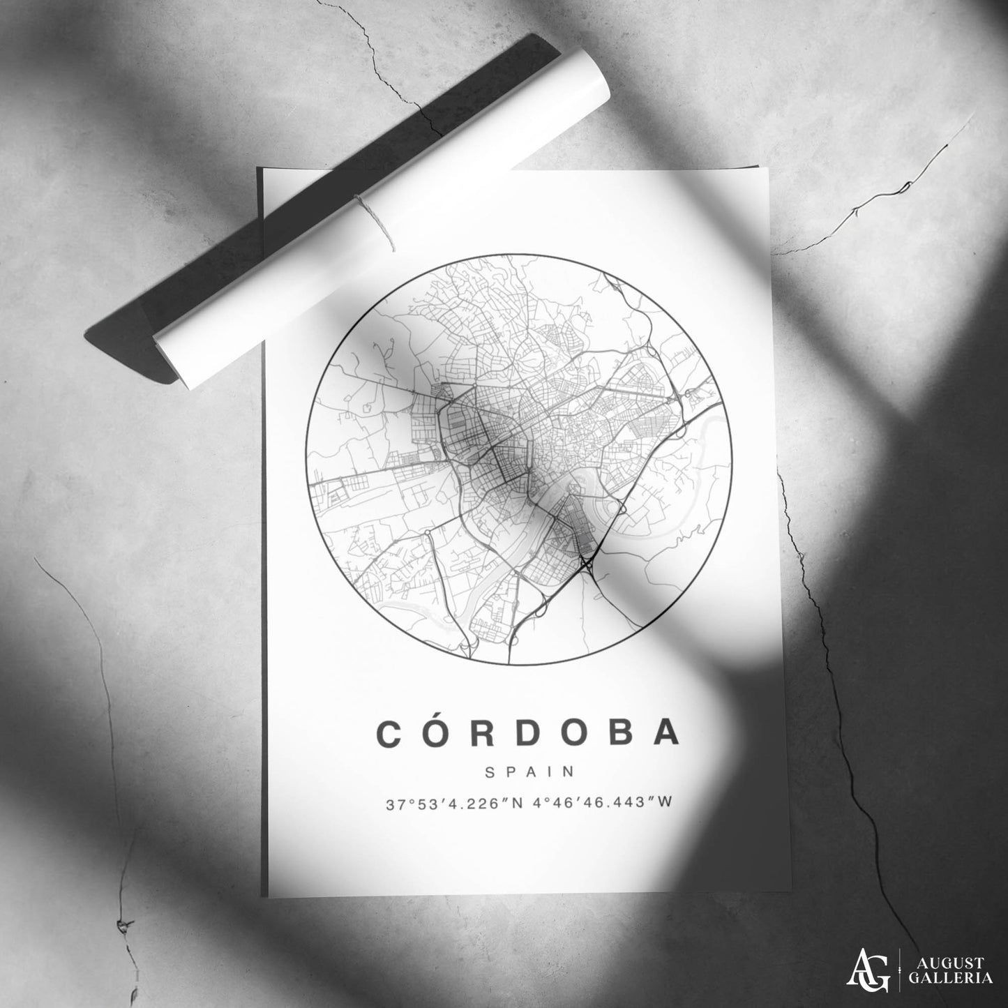 Córdoba Minimalist Map