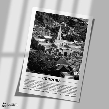 Córdoba Black & White City Print