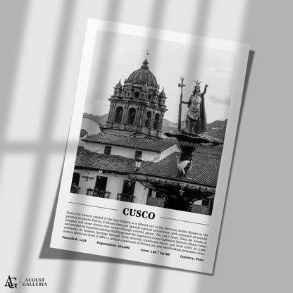 Cusco Black & White City Print