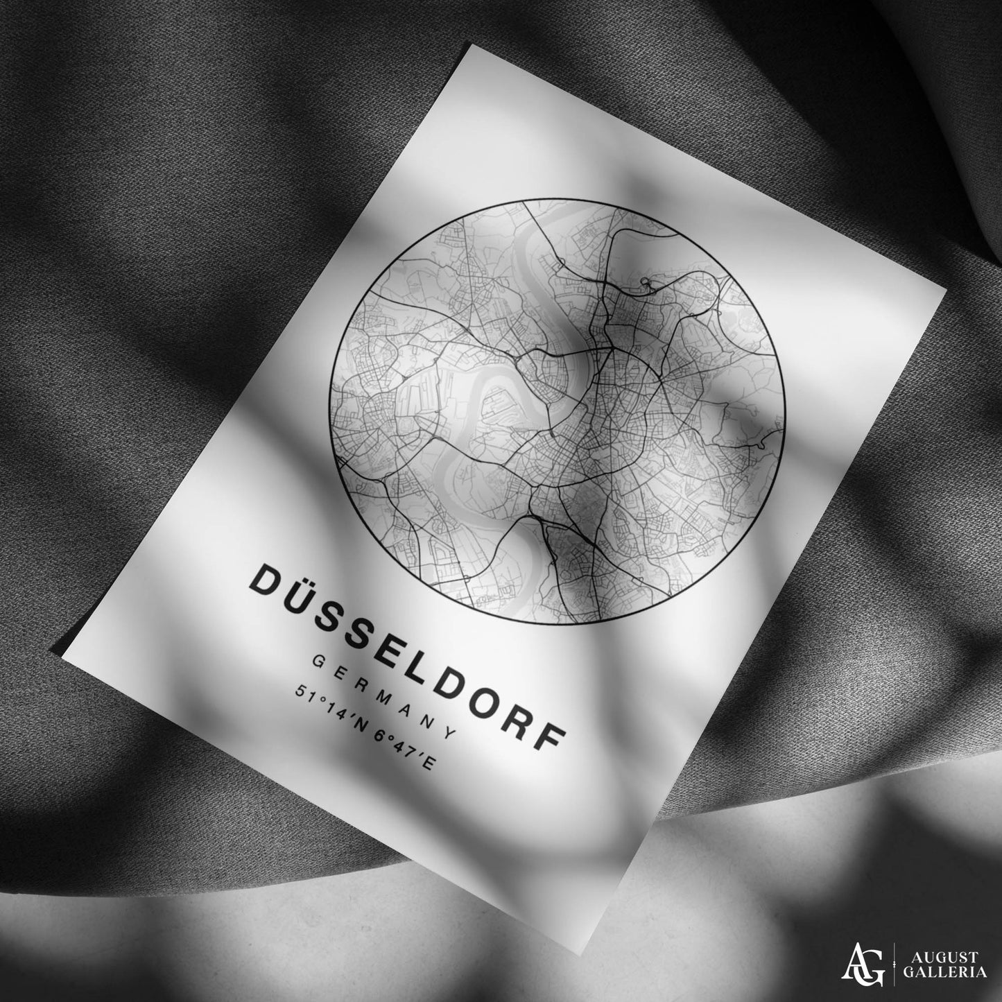 Düsseldorf Minimalist Map