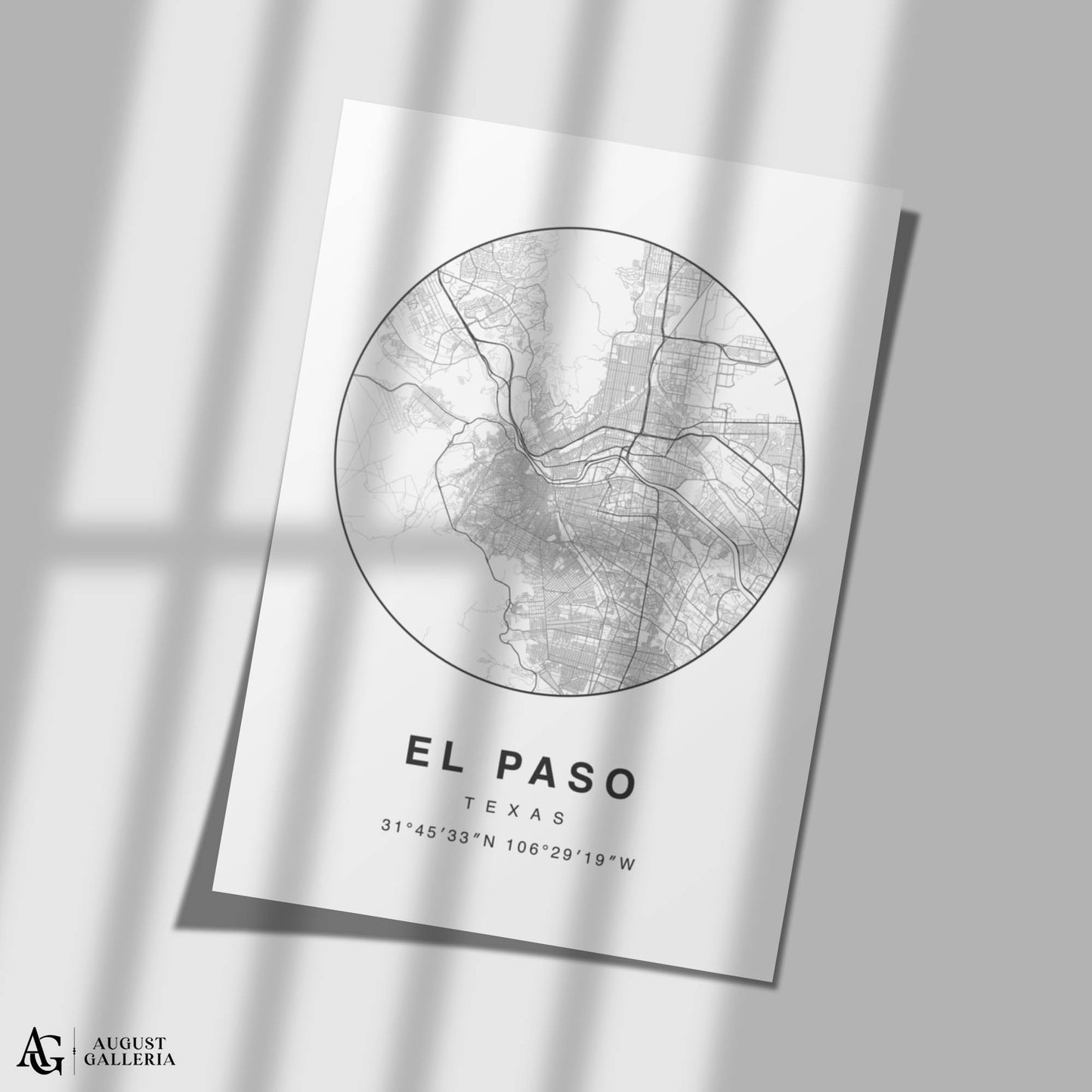 El Paso Minimalist Map