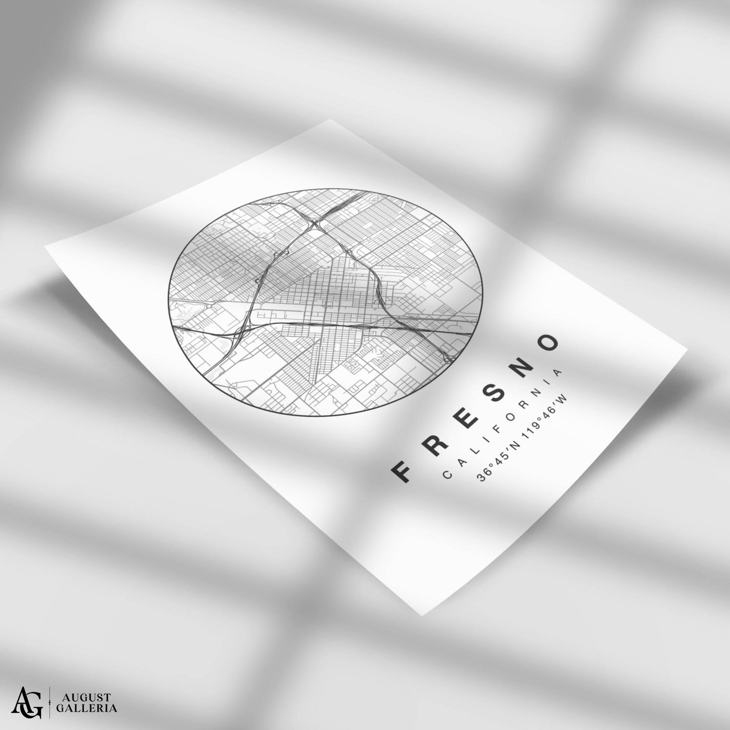 Fresno Minimalist Map