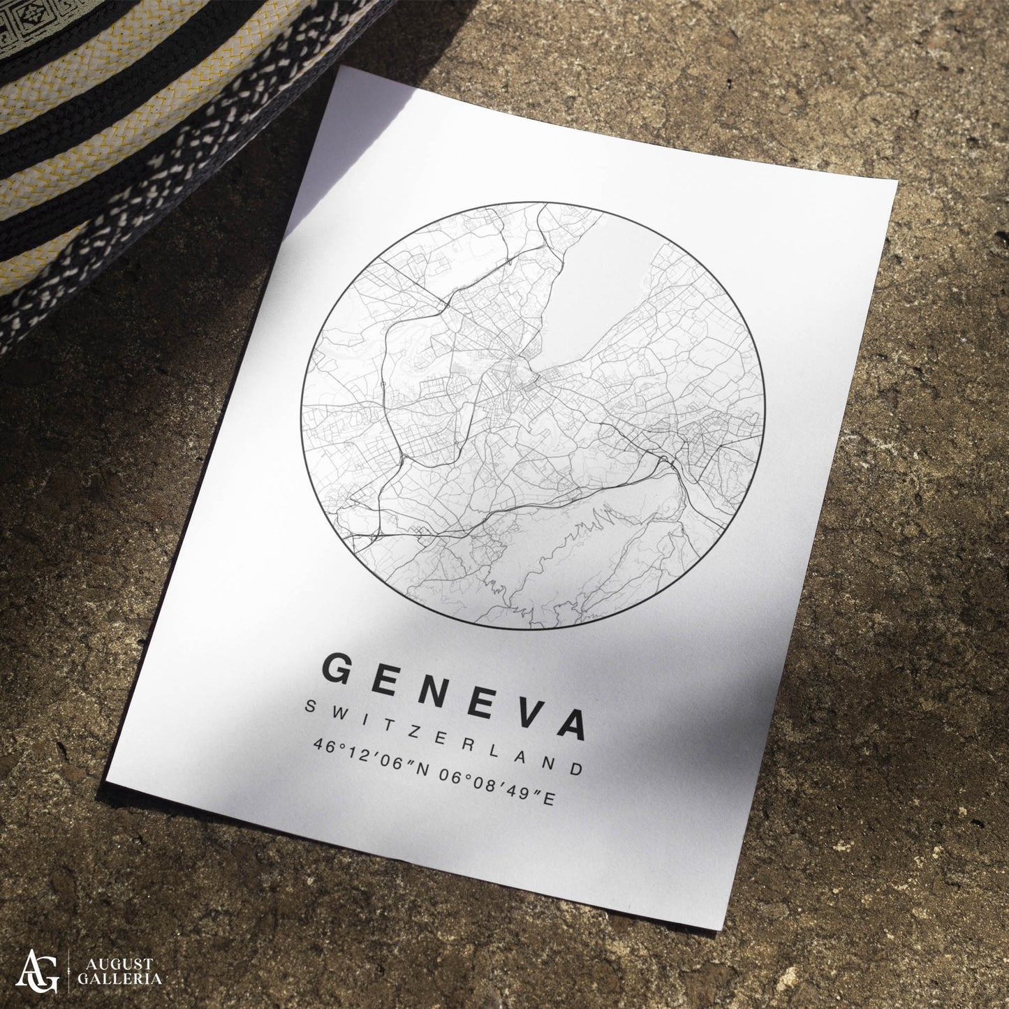 Geneva Minimalist Map