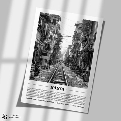 Hanoi Black & White City Print