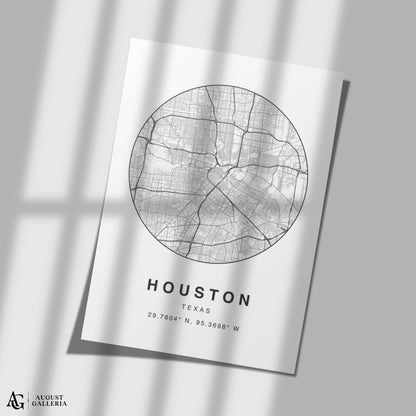 Houston Minimalist Map