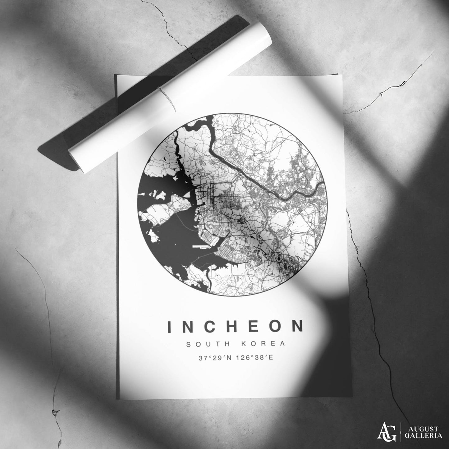 Incheon Minimalist Map