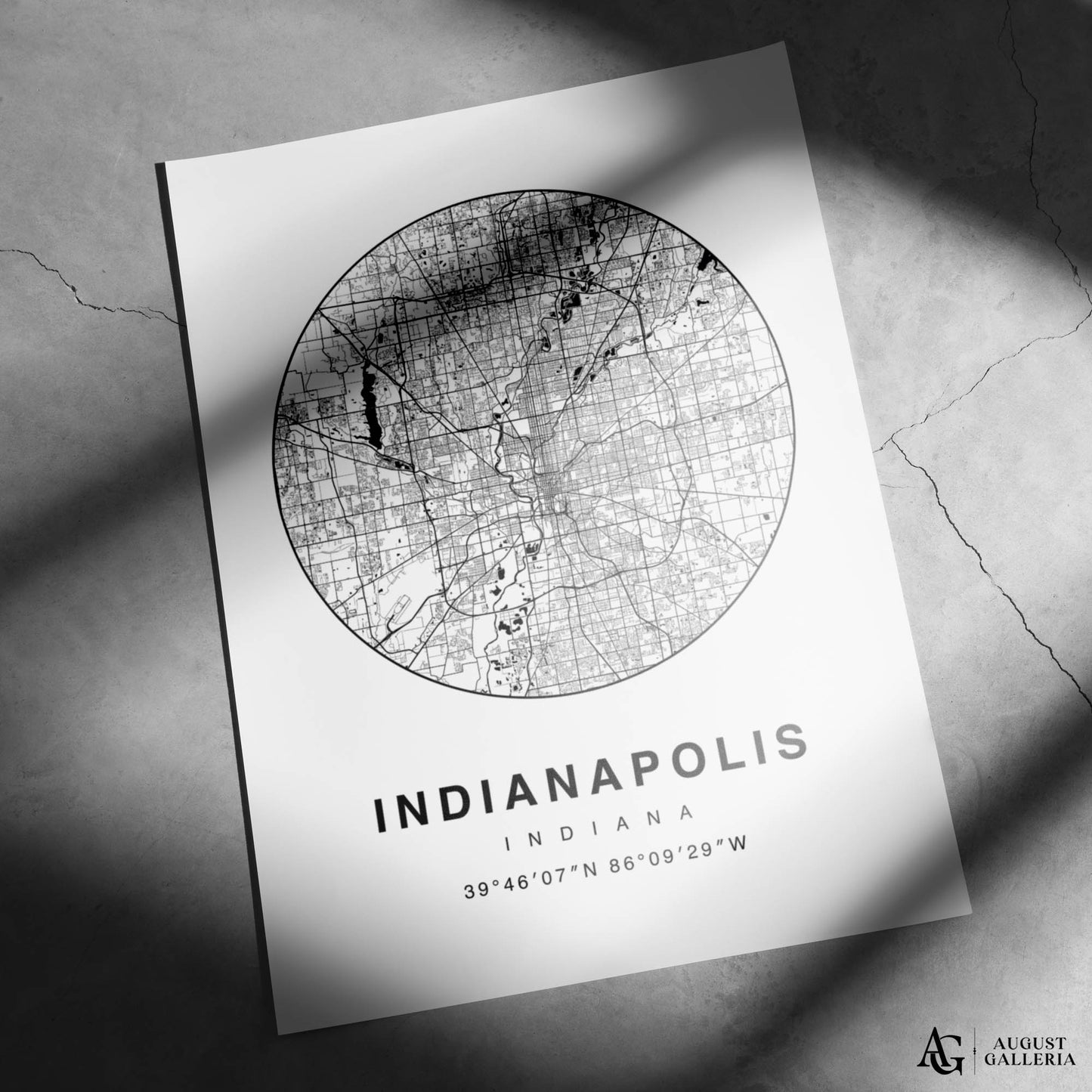 Indianapolis Minimalist Map