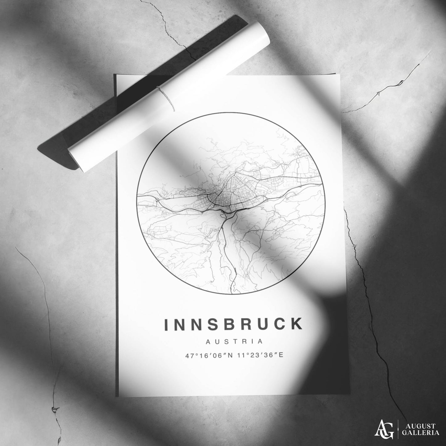 Innsbruck Minimalist Map