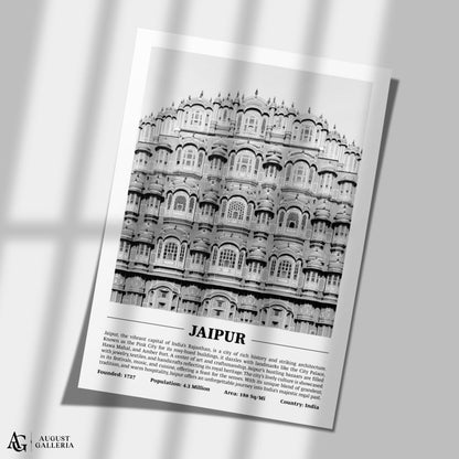 Jaipur Black & White City Print