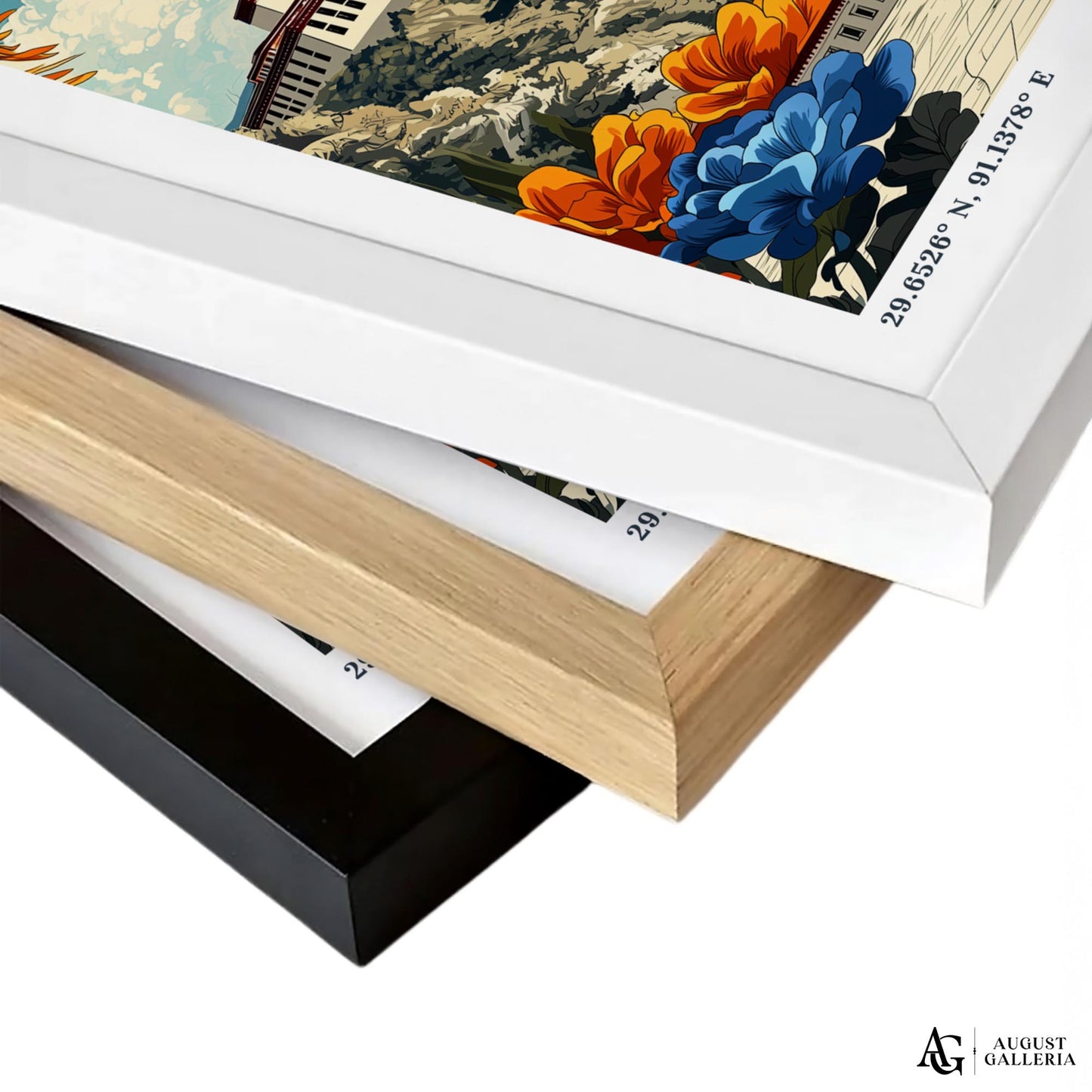 Lhasa China Retro Travel Print
