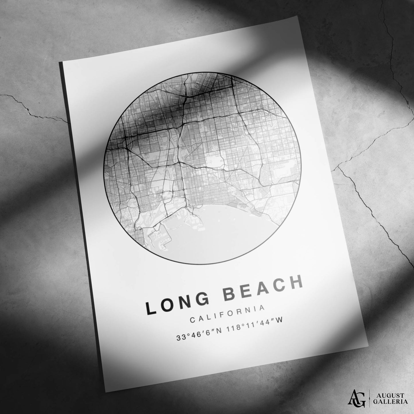 Long Beach Minimalist Map