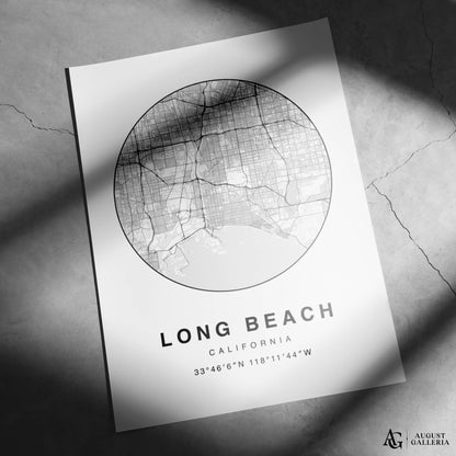 Long Beach Minimalist Map