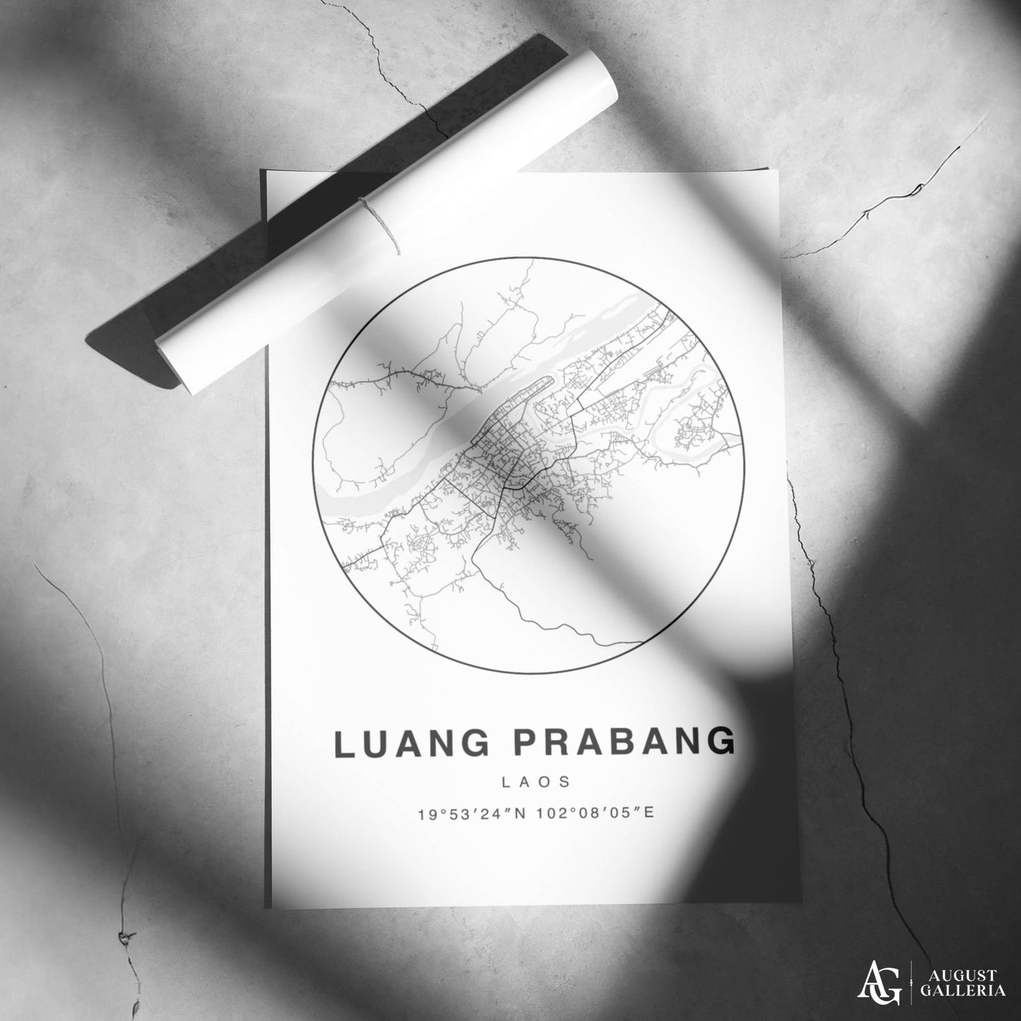 Luang Prabang Minimalist Map