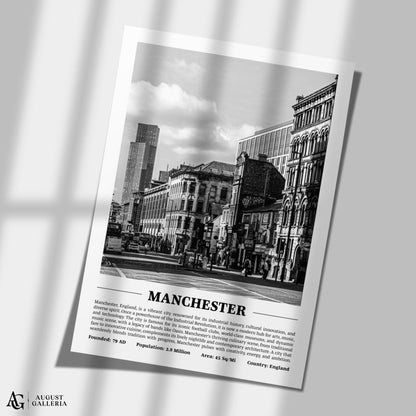 Manchester Black & White City Print