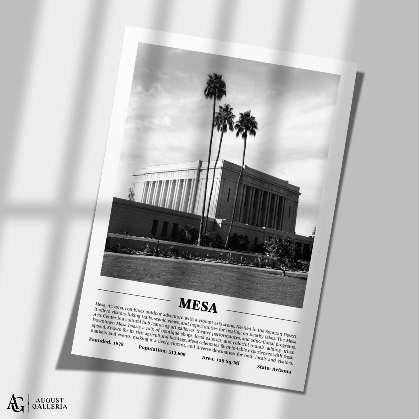 Mesa Black & White City Print